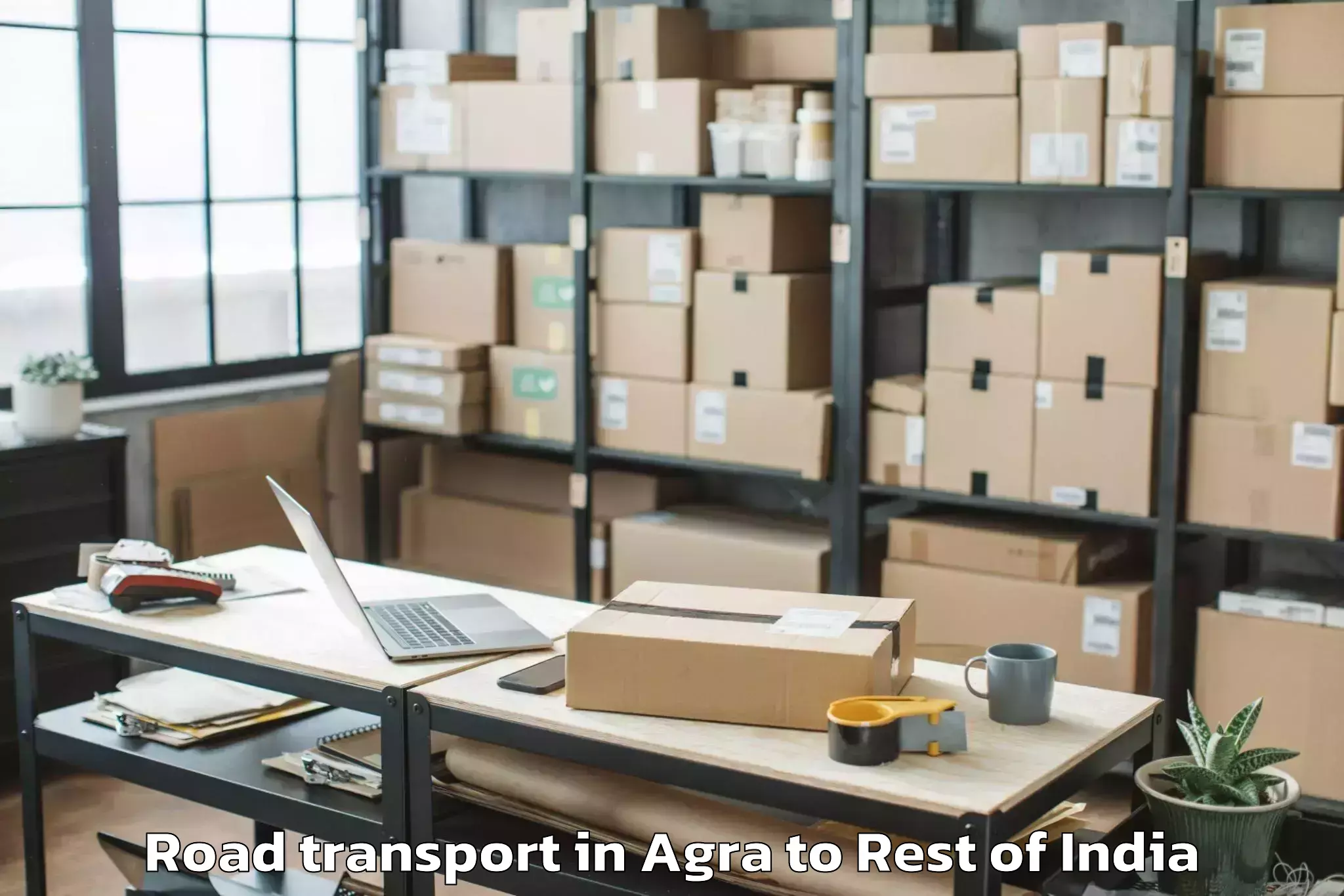 Top Agra to Pulwama Road Transport Available